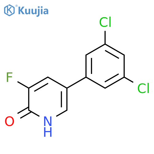 5-(3,5-Dichlorophenyl)-3-fluoro-2-hydroxypyridine structure