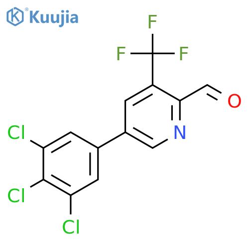 5-(3,4,5-Trichlorophenyl)-3-(trifluoromethyl)picolinaldehyde structure