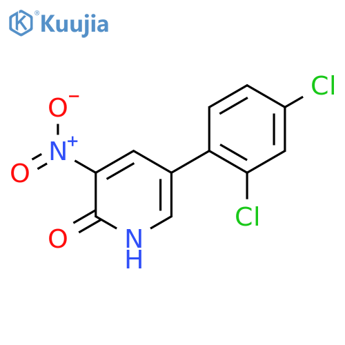 5-(2,4-Dichlorophenyl)-2-hydroxy-3-nitropyridine structure
