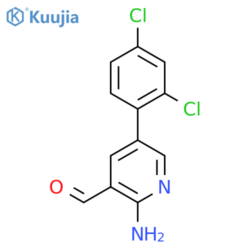 2-Amino-5-(2,4-dichlorophenyl)nicotinaldehyde structure