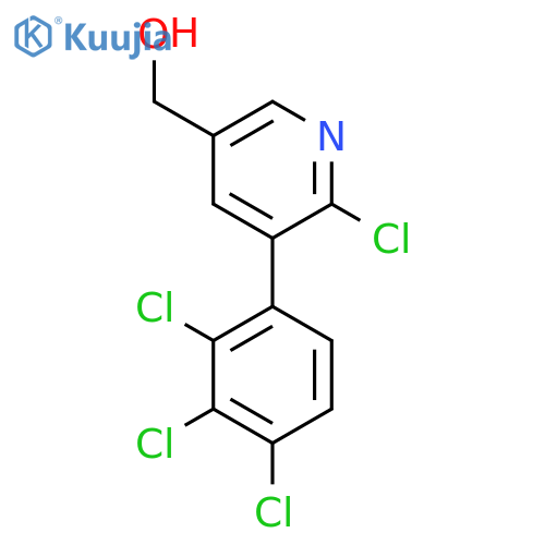 2-Chloro-3-(2,3,4-trichlorophenyl)pyridine-5-methanol structure