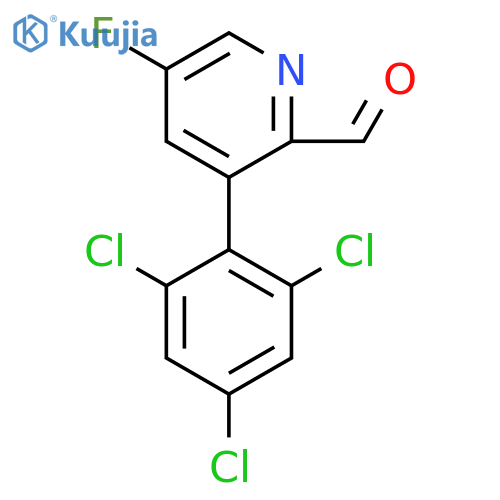 5-Fluoro-3-(2,4,6-trichlorophenyl)picolinaldehyde structure