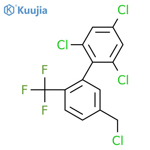 5'-(Chloromethyl)-2,4,6-trichloro-2'-(trifluoromethyl)biphenyl structure
