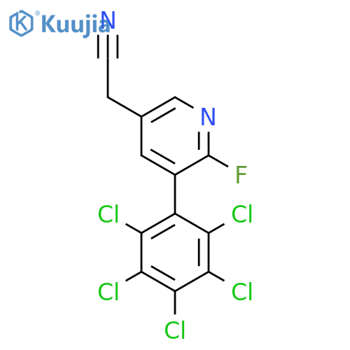 2-Fluoro-3-(perchlorophenyl)pyridine-5-acetonitrile structure