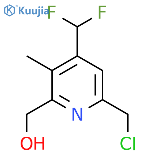 6-(Chloromethyl)-4-(difluoromethyl)-3-methylpyridine-2-methanol structure