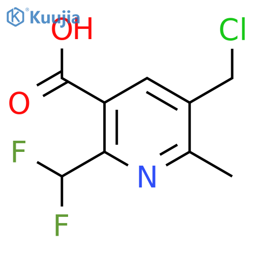 3-(Chloromethyl)-6-(difluoromethyl)-2-methylpyridine-5-carboxylic acid structure