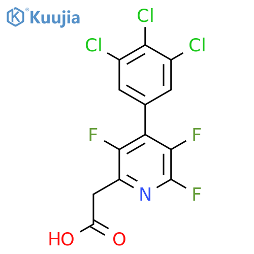 4-(3,4,5-Trichlorophenyl)-3,5,6-trifluoropyridine-2-acetic acid structure