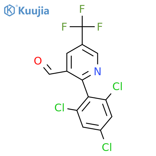 2-(2,4,6-Trichlorophenyl)-5-(trifluoromethyl)nicotinaldehyde structure