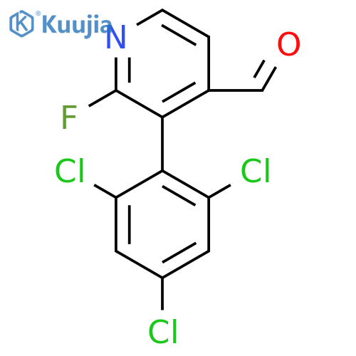 2-Fluoro-3-(2,4,6-trichlorophenyl)isonicotinaldehyde structure
