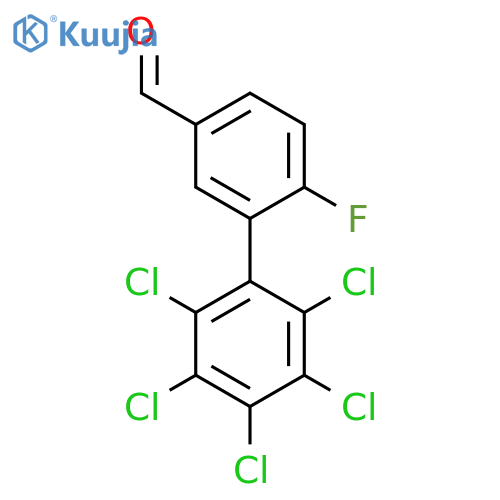 6-Fluoro-2',3',4',5',6'-pentachlorobiphenyl-3-carboxaldehyde structure