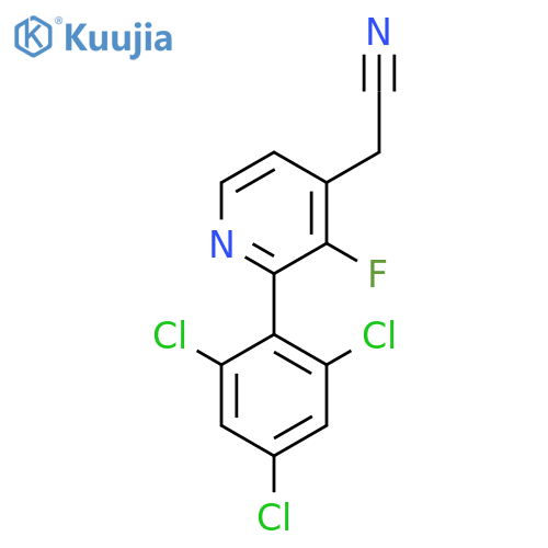 3-Fluoro-2-(2,4,6-trichlorophenyl)pyridine-4-acetonitrile structure