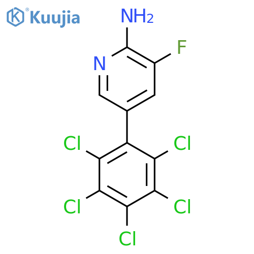 2-Amino-3-fluoro-5-(perchlorophenyl)pyridine structure