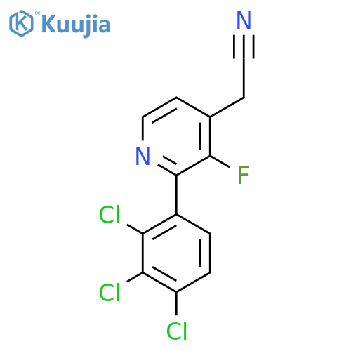 3-Fluoro-2-(2,3,4-trichlorophenyl)pyridine-4-acetonitrile structure