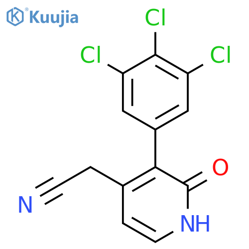 2-Hydroxy-3-(3,4,5-trichlorophenyl)pyridine-4-acetonitrile structure