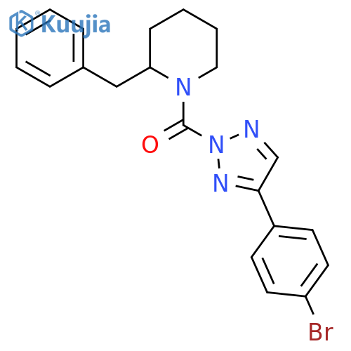 (2-Benzylpiperidin-1-yl)(4-(4-bromophenyl)-2H-1,2,3-triazol-2-yl)methanone structure