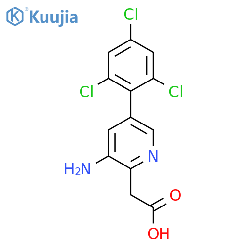 3-Amino-5-(2,4,6-trichlorophenyl)pyridine-2-acetic acid structure