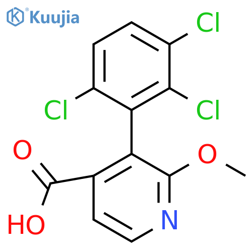 2-Methoxy-3-(2,3,6-trichlorophenyl)isonicotinic acid structure