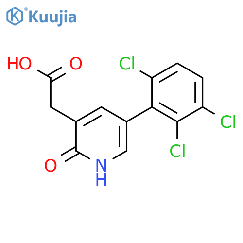 2-Hydroxy-5-(2,3,6-trichlorophenyl)pyridine-3-acetic acid structure