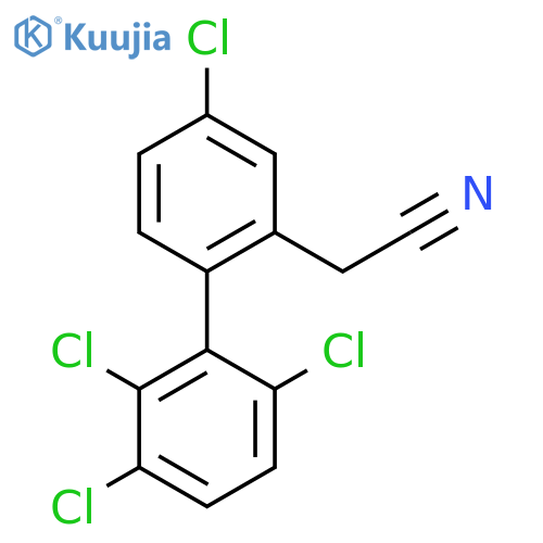 4,2',3',6'-Tetrachlorobiphenyl-2-acetonitrile structure