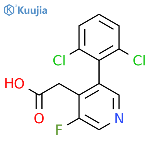 3-(2,6-Dichlorophenyl)-5-fluoropyridine-4-acetic acid structure