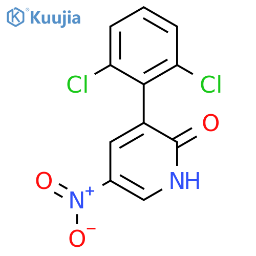 3-(2,6-Dichlorophenyl)-2-hydroxy-5-nitropyridine structure