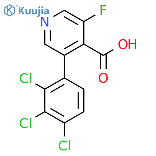 3-Fluoro-5-(2,3,4-trichlorophenyl)isonicotinic acid structure