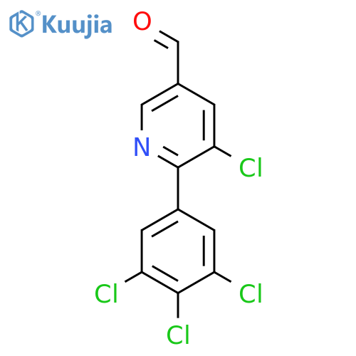 5-Chloro-6-(3,4,5-trichlorophenyl)nicotinaldehyde structure