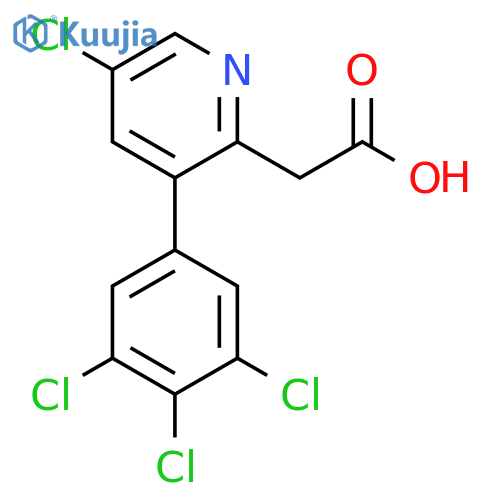 5-Chloro-3-(3,4,5-trichlorophenyl)pyridine-2-acetic acid structure