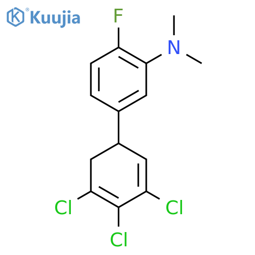 [2-Fluoro-5-(3,4,5-trichlorocyclohexa-2,4-dienyl)-phenyl]-dimethyl-amine structure