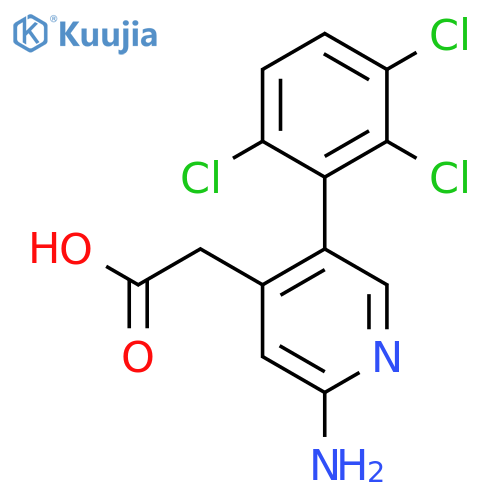 2-Amino-5-(2,3,6-trichlorophenyl)pyridine-4-acetic acid structure