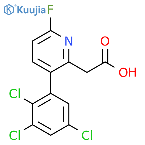 6-Fluoro-3-(2,3,5-trichlorophenyl)pyridine-2-acetic acid structure