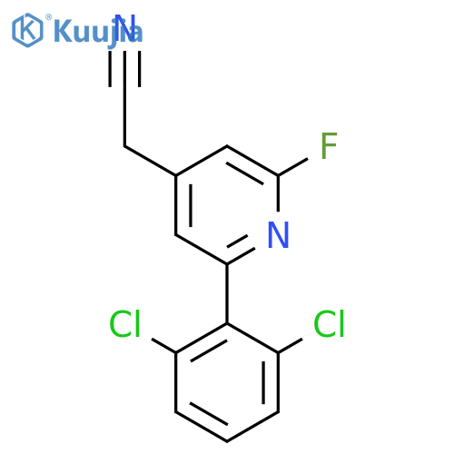 2-(2,6-Dichlorophenyl)-6-fluoropyridine-4-acetonitrile structure