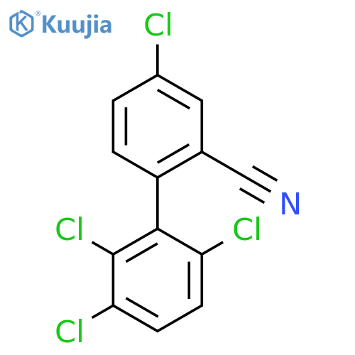 4,2',3',6'-Tetrachlorobiphenyl-2-carbonitrile structure