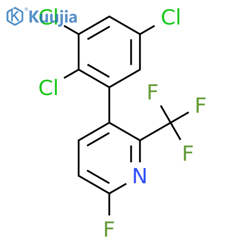 6-Fluoro-3-(2,3,5-trichlorophenyl)-2-(trifluoromethyl)pyridine structure
