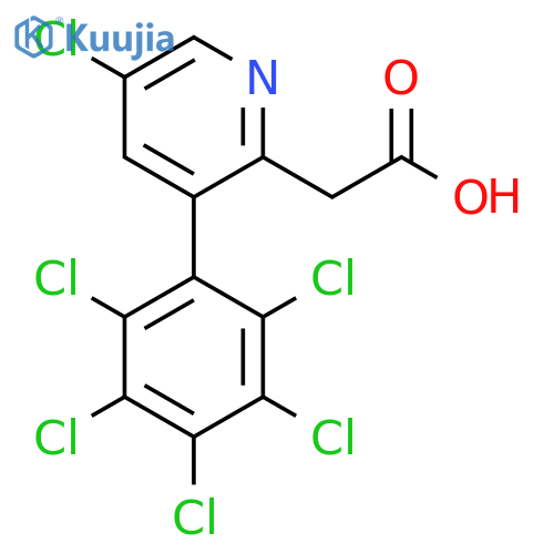 5-Chloro-3-(perchlorophenyl)pyridine-2-acetic acid structure