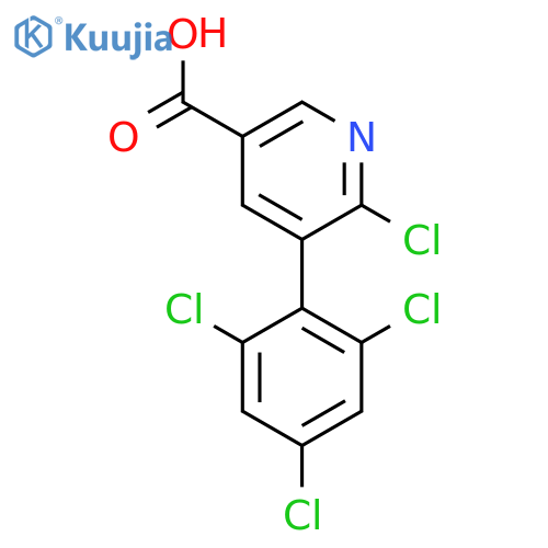 6-Chloro-5-(2,4,6-trichlorophenyl)nicotinic acid structure