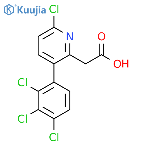 6-Chloro-3-(2,3,4-trichlorophenyl)pyridine-2-acetic acid structure