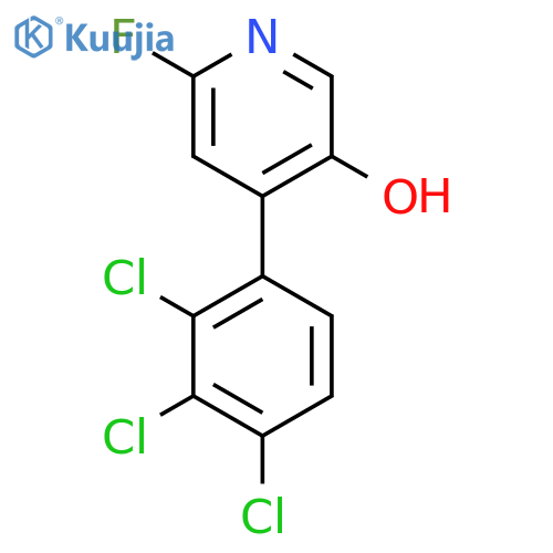 2-Fluoro-5-hydroxy-4-(2,3,4-trichlorophenyl)pyridine structure