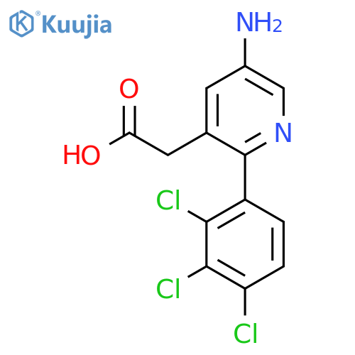 5-Amino-2-(2,3,4-trichlorophenyl)pyridine-3-acetic acid structure