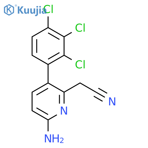 6-Amino-3-(2,3,4-trichlorophenyl)pyridine-2-acetonitrile structure
