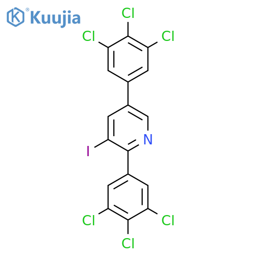 2,5-Bis(3,4,5-trichlorophenyl)-3-iodopyridine structure