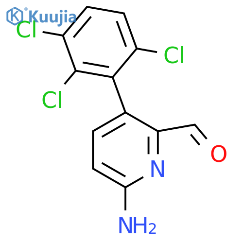 6-Amino-3-(2,3,6-trichlorophenyl)picolinaldehyde structure