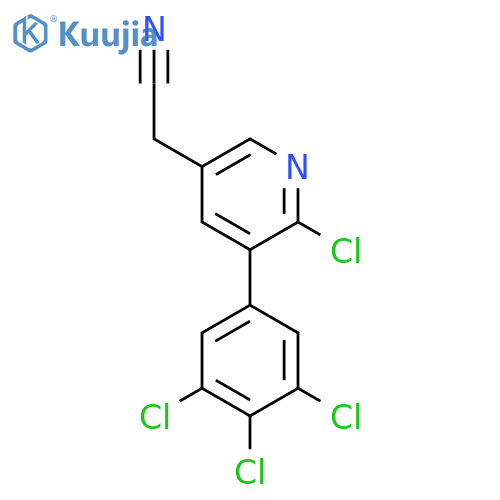 2-Chloro-3-(3,4,5-trichlorophenyl)pyridine-5-acetonitrile structure