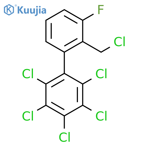 2'-(Chloromethyl)-3'-fluoro-2,3,4,5,6-pentachlorobiphenyl structure