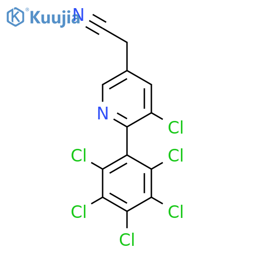 3-Chloro-2-(perchlorophenyl)pyridine-5-acetonitrile structure