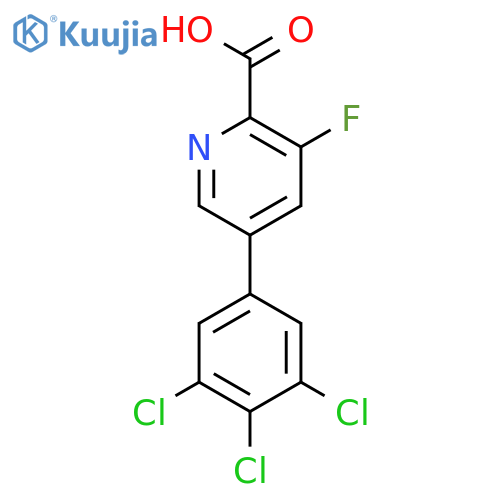 3-Fluoro-5-(3,4,5-trichlorophenyl)picolinic acid structure