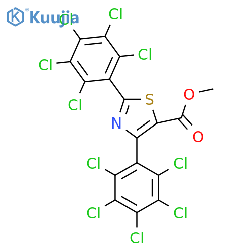 Methyl 2,4-bis(perchlorophenyl)thiazole-5-carboxylate structure