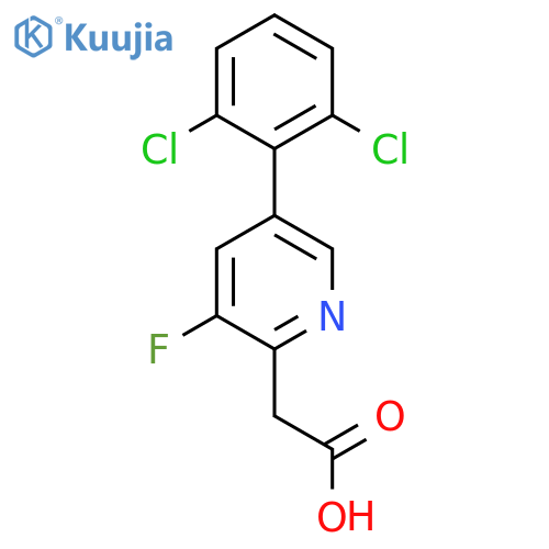 5-(2,6-Dichlorophenyl)-3-fluoropyridine-2-acetic acid structure