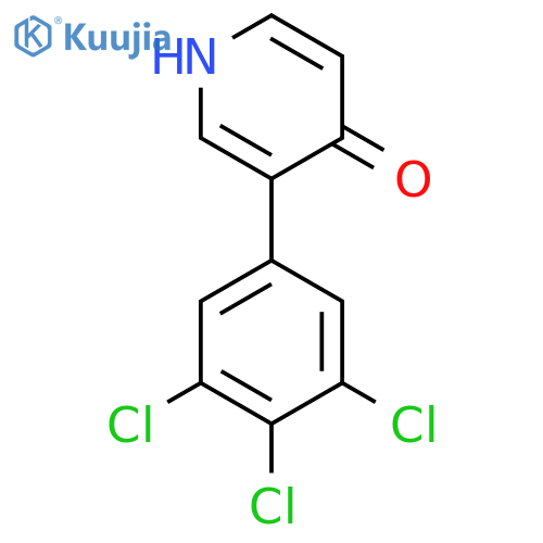 4-Hydroxy-3-(3,4,5-trichlorophenyl)pyridine structure
