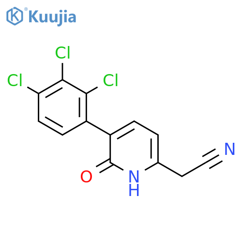 2-Hydroxy-3-(2,3,4-trichlorophenyl)pyridine-6-acetonitrile structure